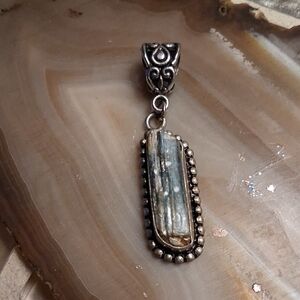Silver and Blue Stone Pendant
